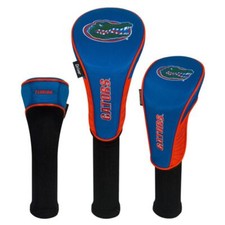 FLORIDA GATORS HIGH QUALITY NYLON GOLF HEAD COVER SET EMBROIDERED LOGO