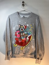 Tom And Jerry In A Sleigh Christmas Light Up Sweater S 