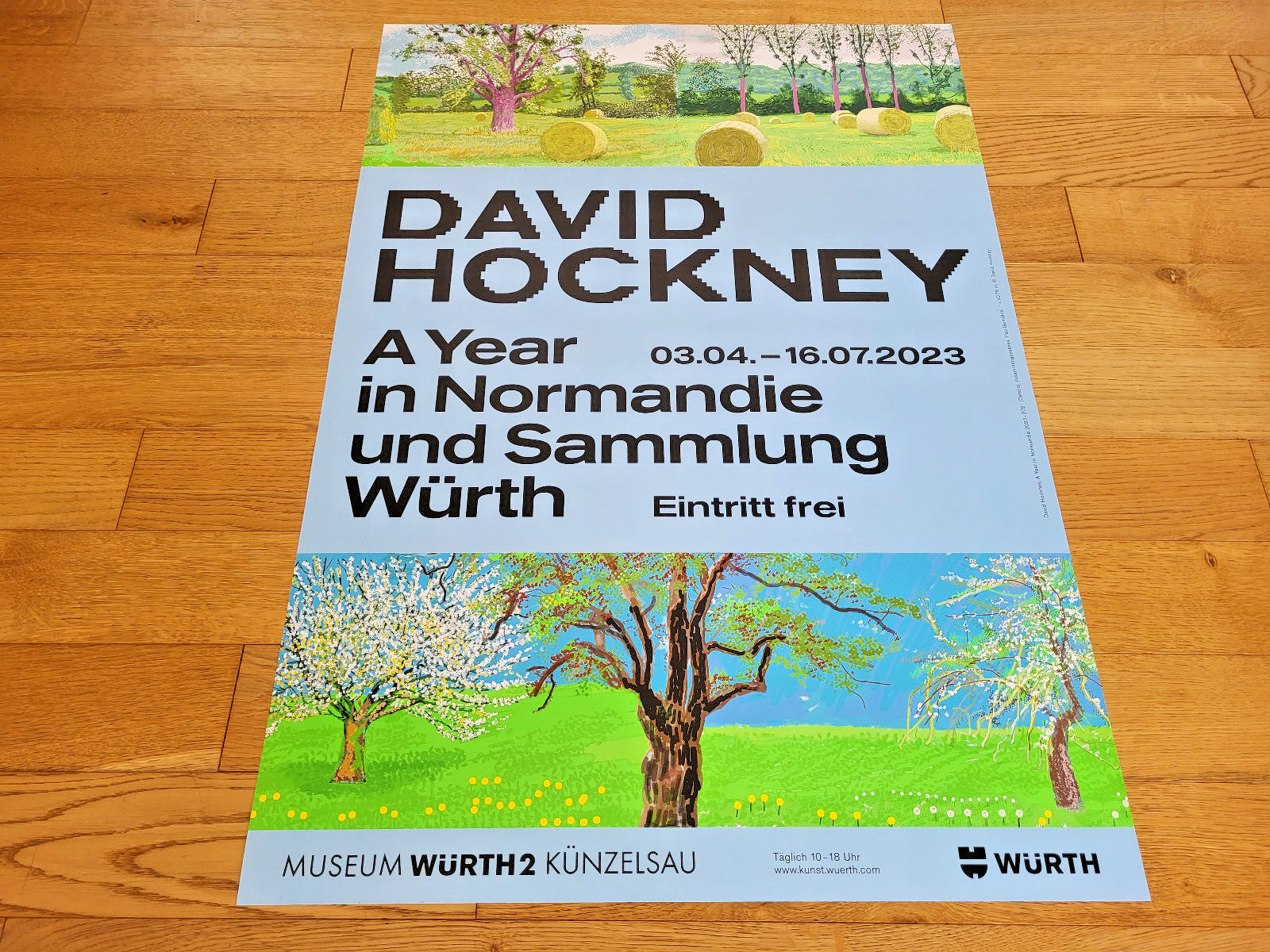 DAVID HOCKNEY - ORIGINAL EXHIBITION POSTER - A YEAR IN NORMANDIE - MODEL 2- 2023 image 8