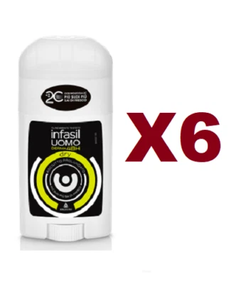 6 DEO INFASIL STICK UOMO DERMA 48H DRY 40ML DEODORANTE