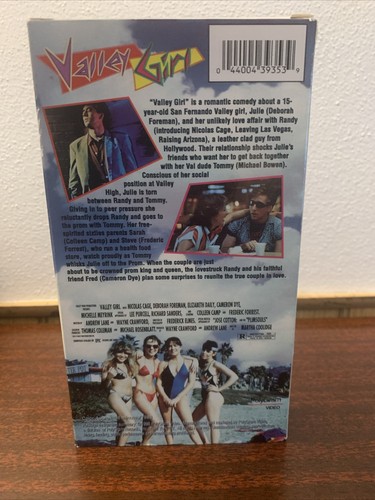 Valley Girl (VHS, 1996) Nicholas Cage's first starring role, Deborah Foreman - Picture 3 of 7