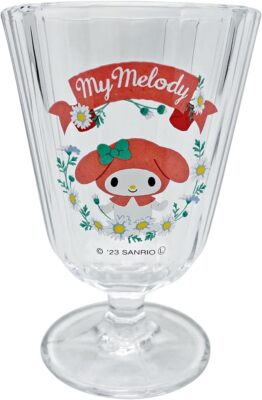 Sanrio My Melody Glass with stem, My Melody, approx. 190ml 