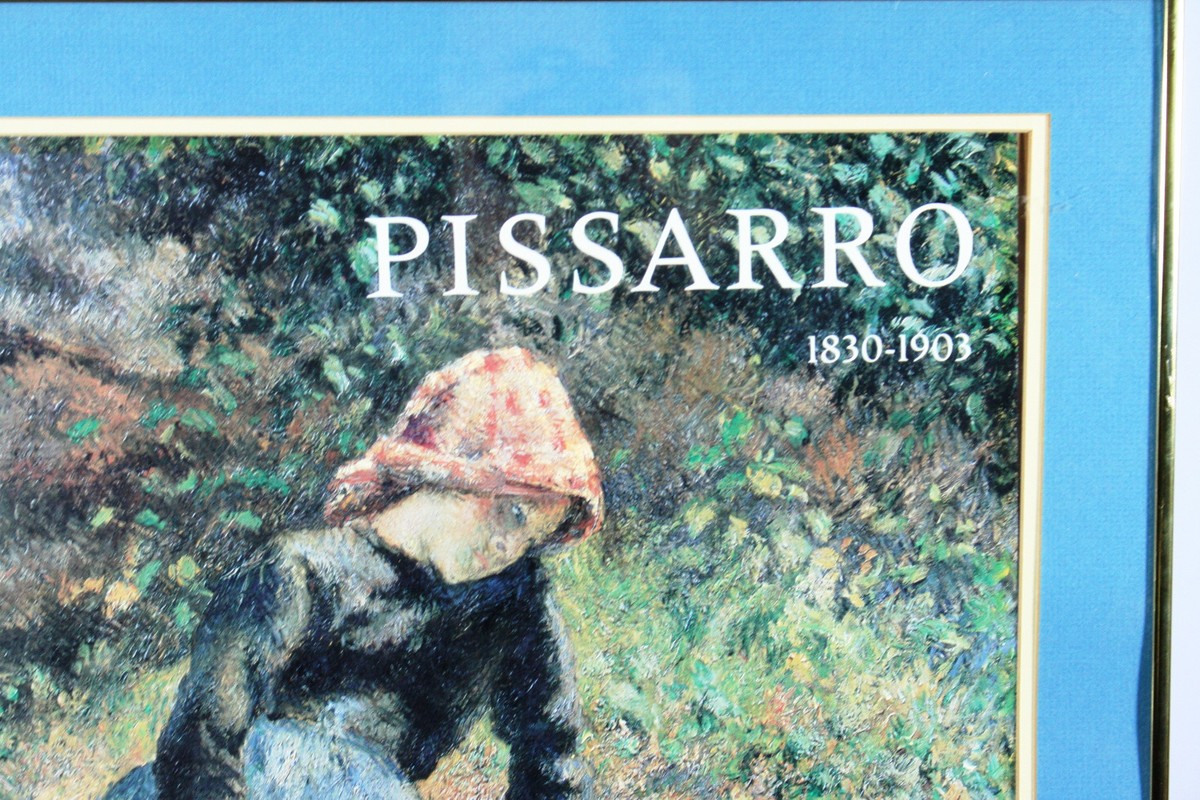 Camille Pissarro、海外版超希少レゾネ、新品額装付 Camille Pissarro Grand Palais Vintage 1981 Framed Art Poster Print