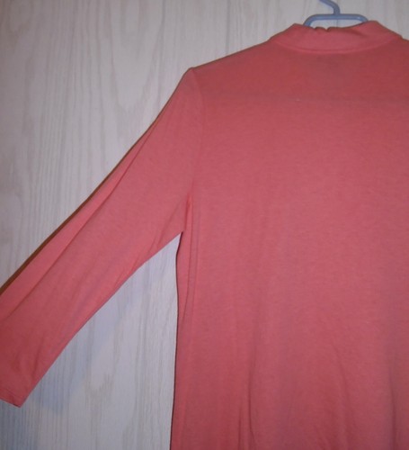 Blusa Top Talbots Manga 3/4 Para Mujer Talla S Botón Albaricoque, Escote con Volantes - Imagen 8 de 8