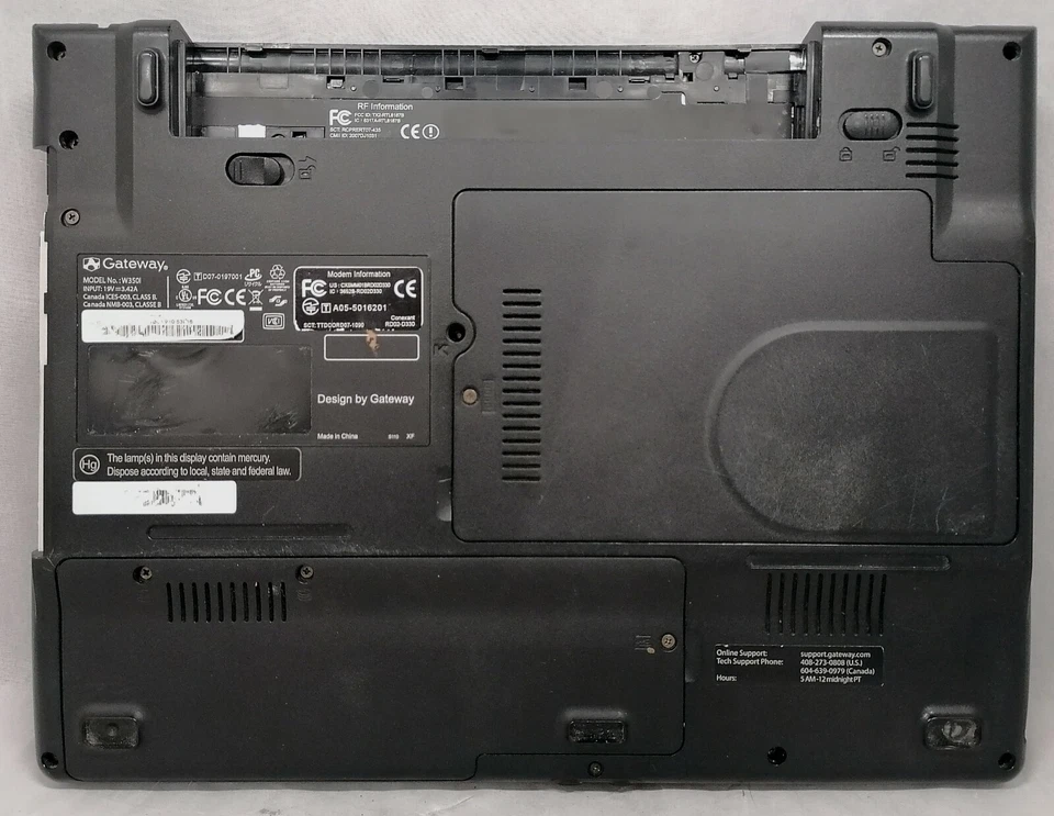 For Parts 14" Gateway T-Series T-6321 W350l (Pentium T2370/ 3GB RAM/NO HDDD) - Image 3 of 4