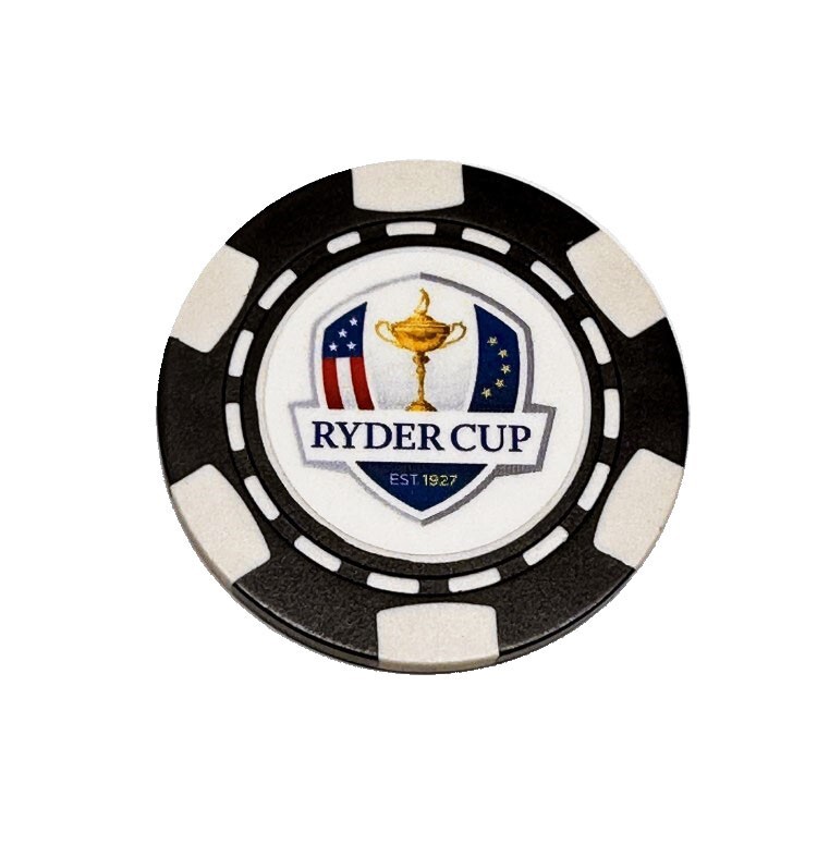Ryder Cup USA vs Europe Dia-magnetic Clay Poker Chip Golf Ball Marker Card Guard