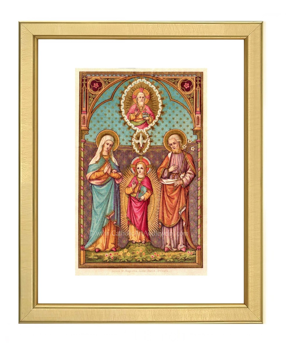 The Holy Family – Based on an Vintage Holy Card – Catholic