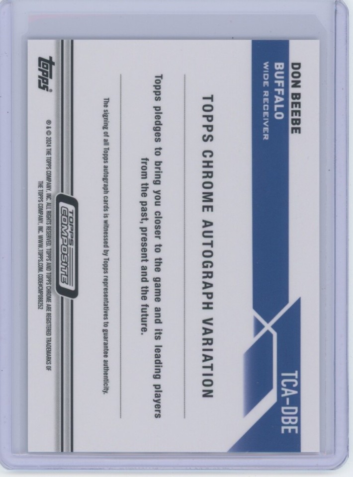 2023 Topps Composite FB TCADBE Don Beebe Auto eBay