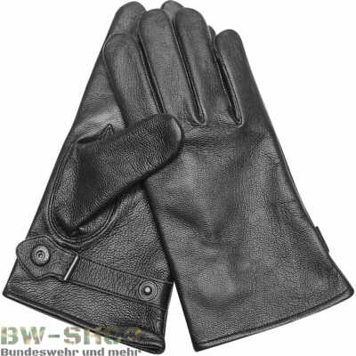BUNDESWEHR LEDERHANDSCHUHE SCHWARZ BW HANDSCHUHE GEFÜTTERT WINTER LEDER S-3XL