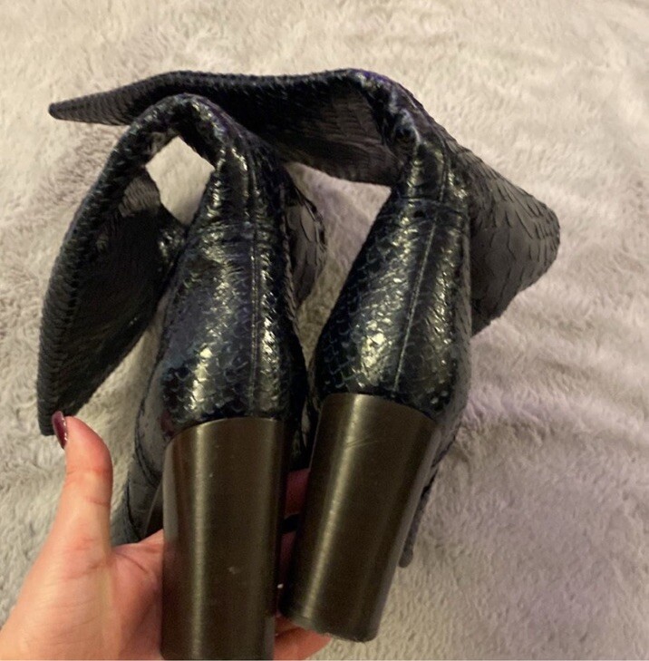 Sergio Rossi Genuine Python Knee Length Boots, US8 - image 5