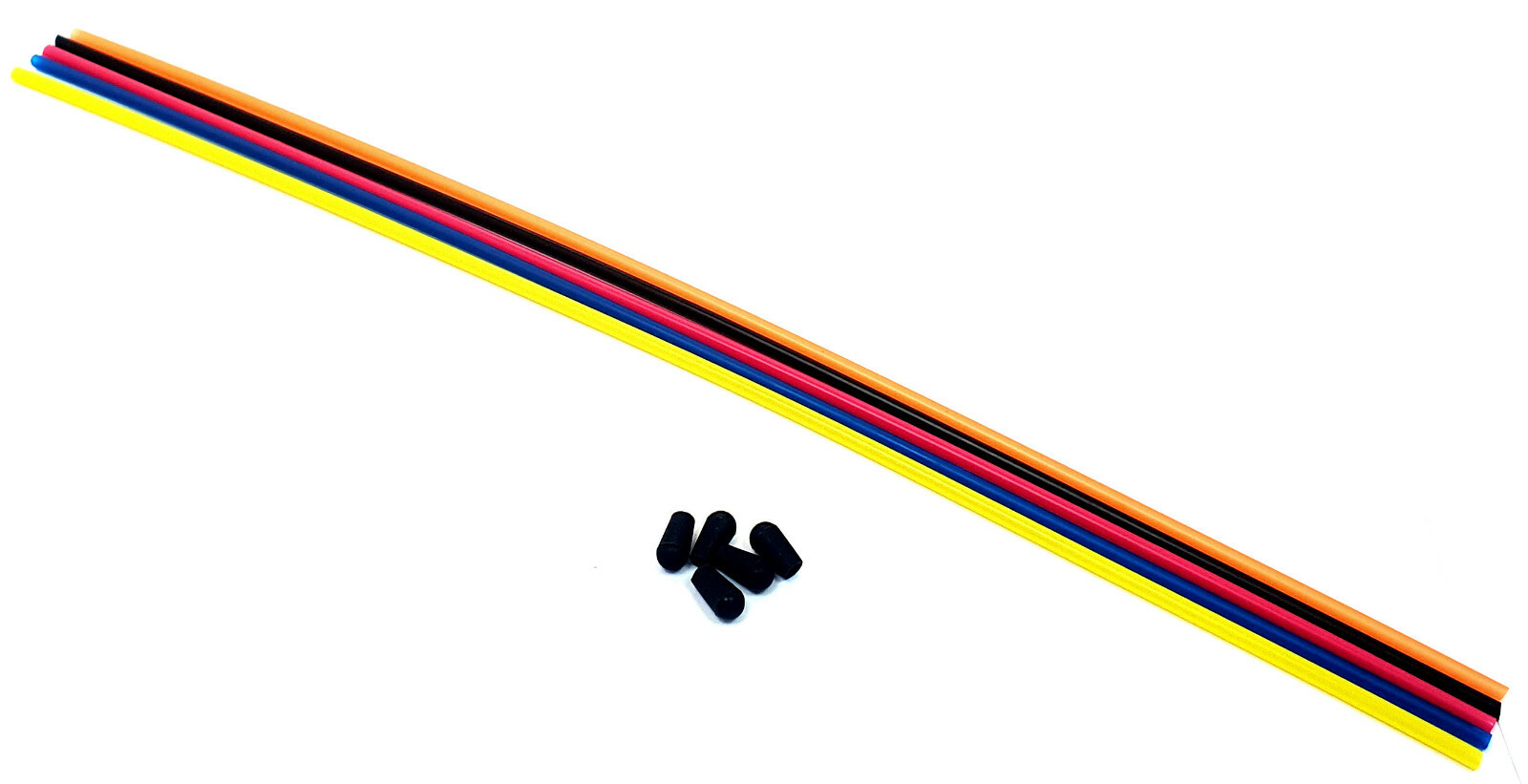 27mhz RC Model Buggy Receiver Reusable Antenna Pipe Black Cap Aerial Tube Mix x5