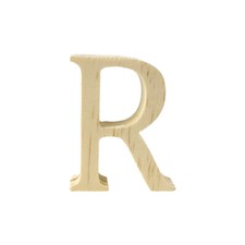 Pine Standing Wood Letter R, 2-inch, 3-count