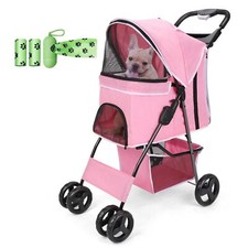 Pet Dog Stroller, Small/Meium Dog Cat Jogger Stroller with 4 Fast 360 Wheels