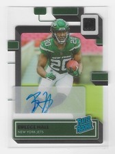 2022 Panini Clearly Donruss Breece Hall Auto Rated Rookie Card RC #64 Jets