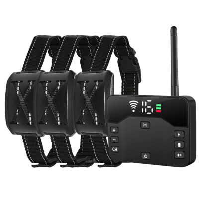 Wireless Electric Dog Fence Pet Containment System Shock Collar For 1/2/3 Dog Sa