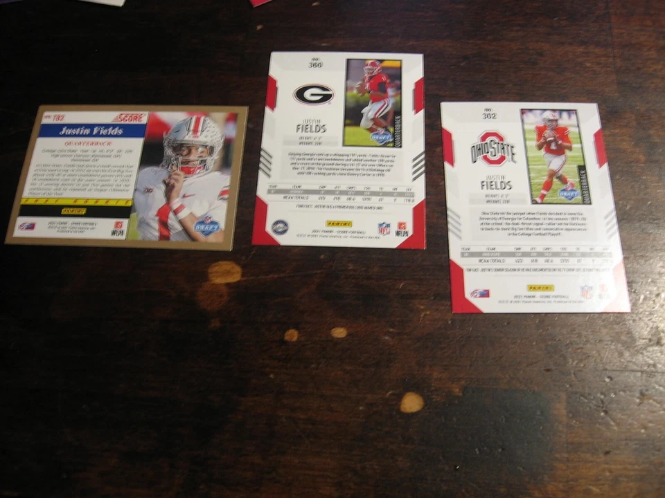 2021 Panini/Score (3) Different RC JUSTIN FIELDS: TB2; #302; #360-NM/MT - Image 2 of 2