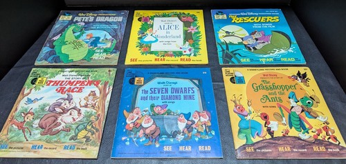 Walt Disney Productions Children's Read-Along Book and Record Vintage Vinyl
