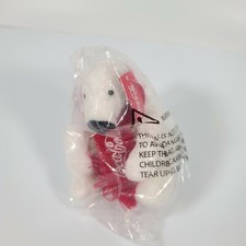 NEW 2020 Coca Cola Mini Plush Polar Bear w/Holiday Red Scarf 4  Stuffed Animal