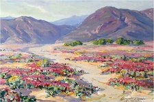 Blue Mountains Valley Flowers Tile Mural Kitchen Wall Backsplash Marble Ceramic