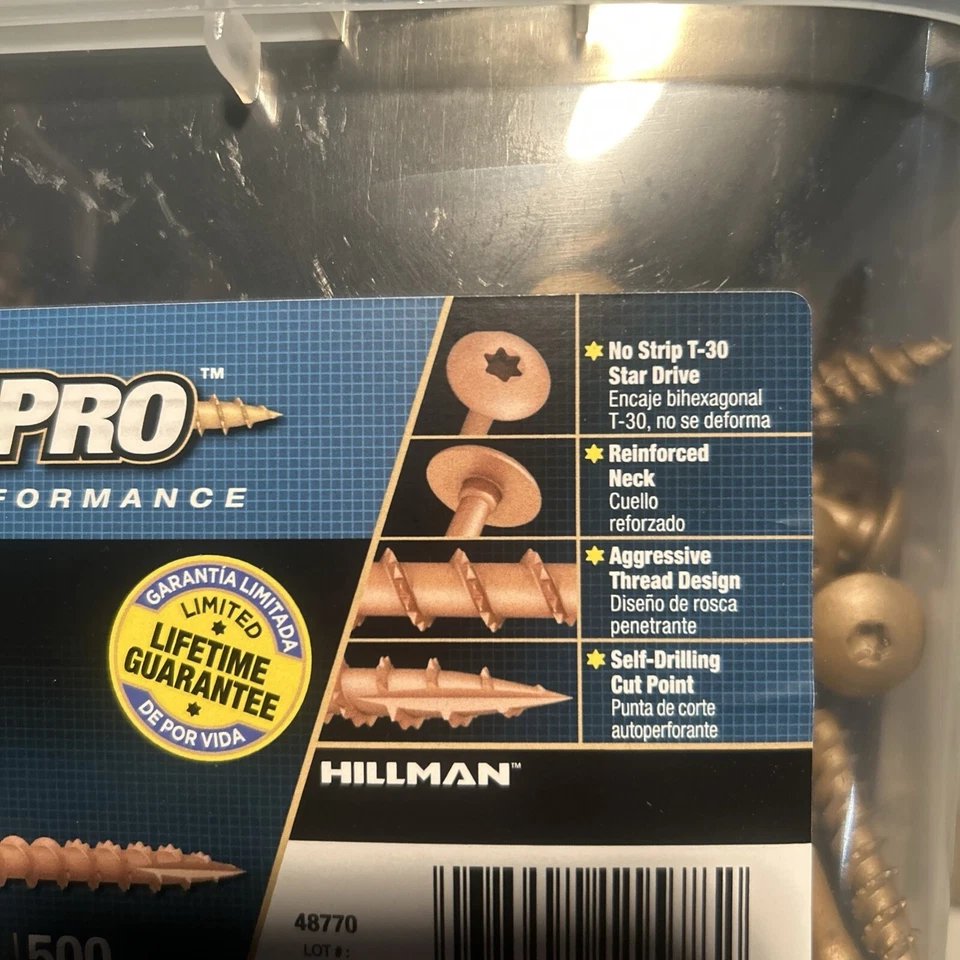 50 tornillos de retardo Power Pro 47870, 5/16 x 3-1/2, tornillos de retardo de construcción Star Drive  Foto 4 de 4