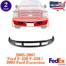 Front Bumper Primed Black Steel For 2005-2007 Ford F-250 F-350 2005 Excursion Front Bumper Primed Black Steel For 2005-2007 Ford F-250 F-350 2005 Excursion