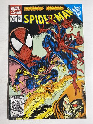 Spider-Man #24 (1992) - 1st Full App Doppelganger Mark Bagley Cover Combine Ship