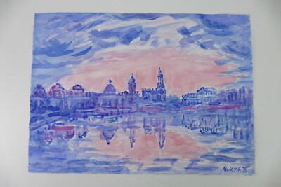 Wilhelm Klußmann Aquarell 1994 sig. Unbetitelt 48x65cm N-1298