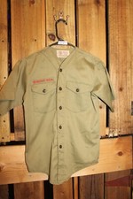 Boy Scouts of America BSA Youth Shirt Small Green Vintage