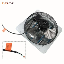 Shutter Exhaust Fan 16 Inch Aluminum Mounted Garage Greenhouse High Speed Wall