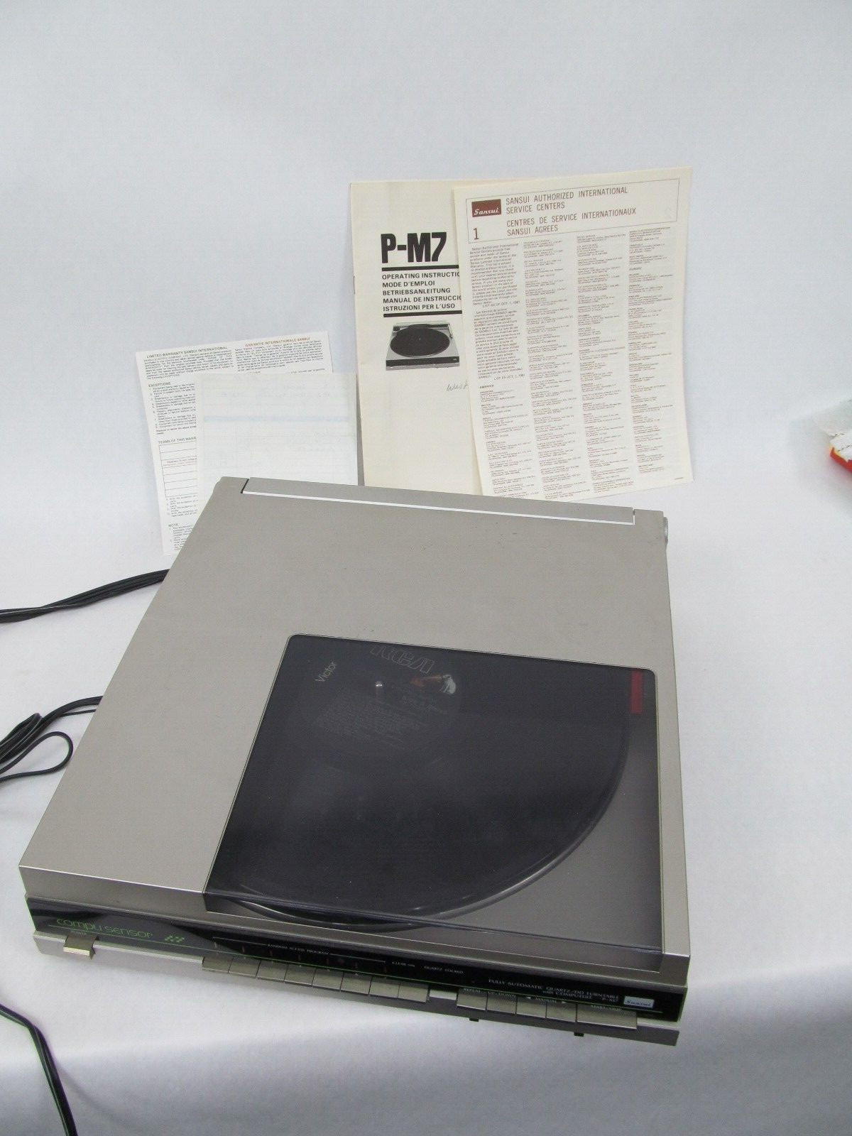 Sansui P-M7 Record Player Turntable Vintage