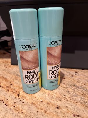LOT OF 2 - L'oreal Paris Magic Root Cover Up LIGHT TO MEDIUM BLONDE (2pk)