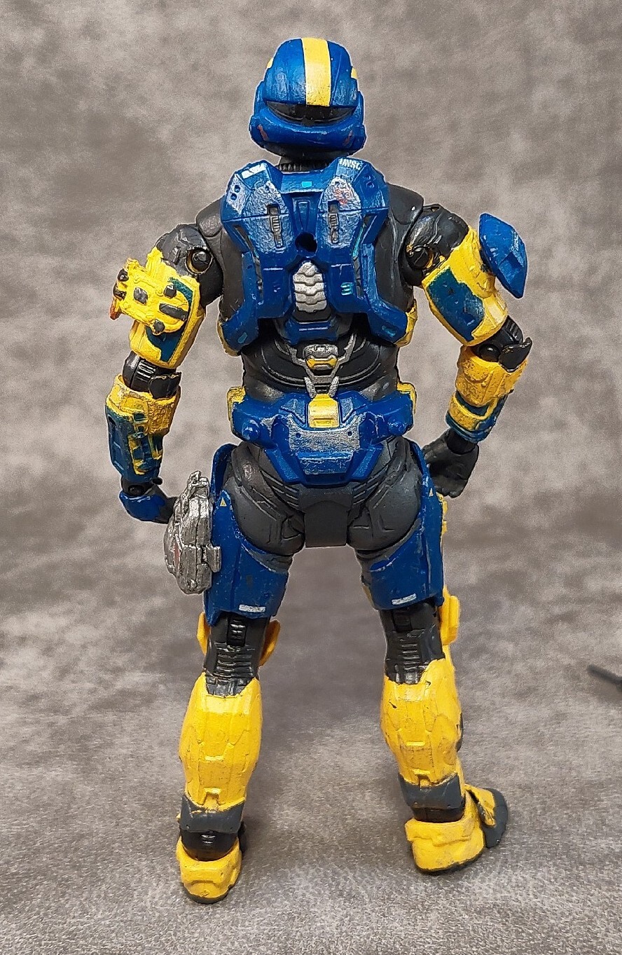 5" McFarlane Halo Reach Infection Yellow Blue Spartan ODST Figure Incomplete