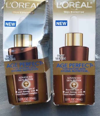 2 LOREAL DAILY SERUM AGE PERFECT Mature Skin Age Defining Skin Cream 1.0 Loreal 