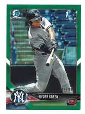 /99 Green Refractor 2018 Bowman Chrome Ryder Green #BDC-84 New York Yankees RC 