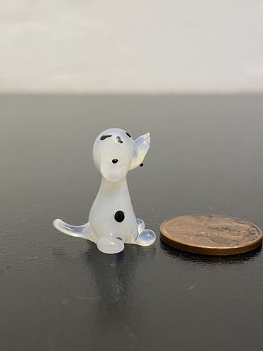 Hand Blown Glass Figurine Collectibles Handmade Miniature Dog Puppy Dalmatian 2 - Picture 4 of 4