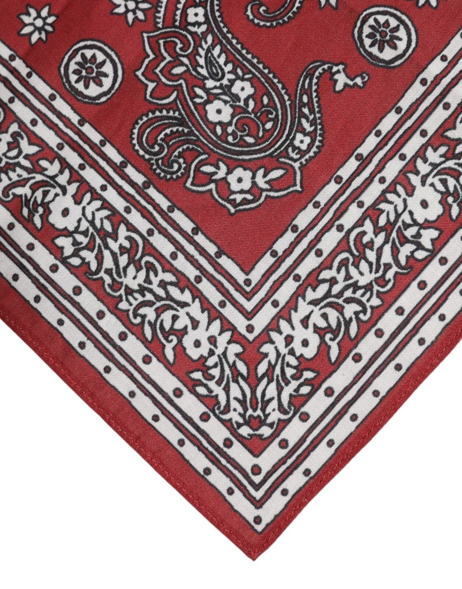 スカーフ Dolce & Gabbana DOLCE & GABBANA Scarf Red Floral Cotton Square Foulard 39.5