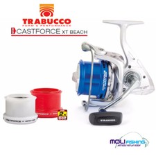 MULINELLO PESCA SURFCASTING TRABUCCO CASTFORCE BEACH XT5500 2 BOBINE DI RISERVA 