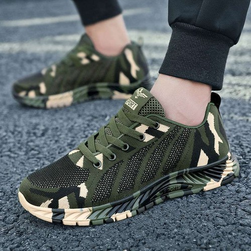 Mens Casual Camo Training Sneakers 