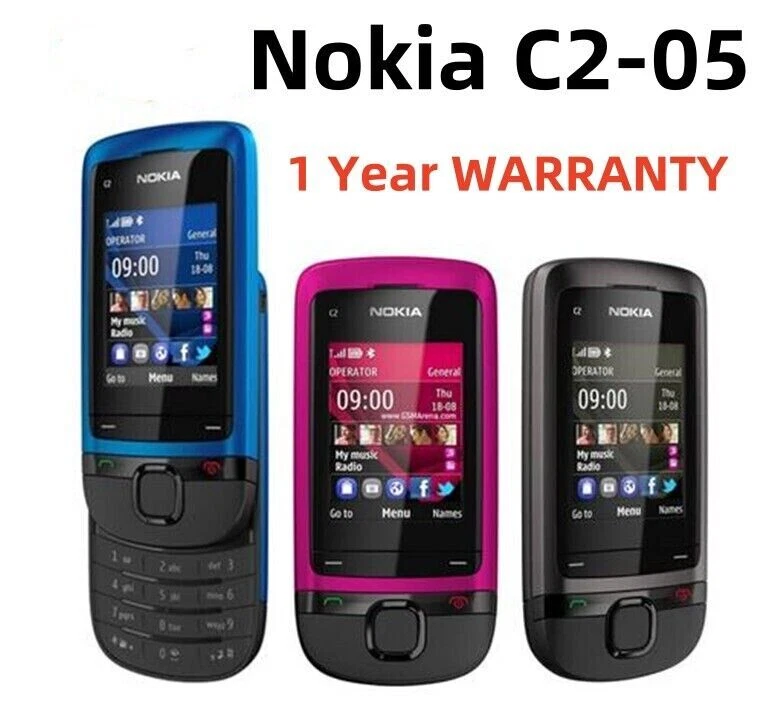 Original Nokia C2-05 Sider 2.0 Inches GSM 900/1800 Bluetooth Cellular Phone - Image 2 of 4