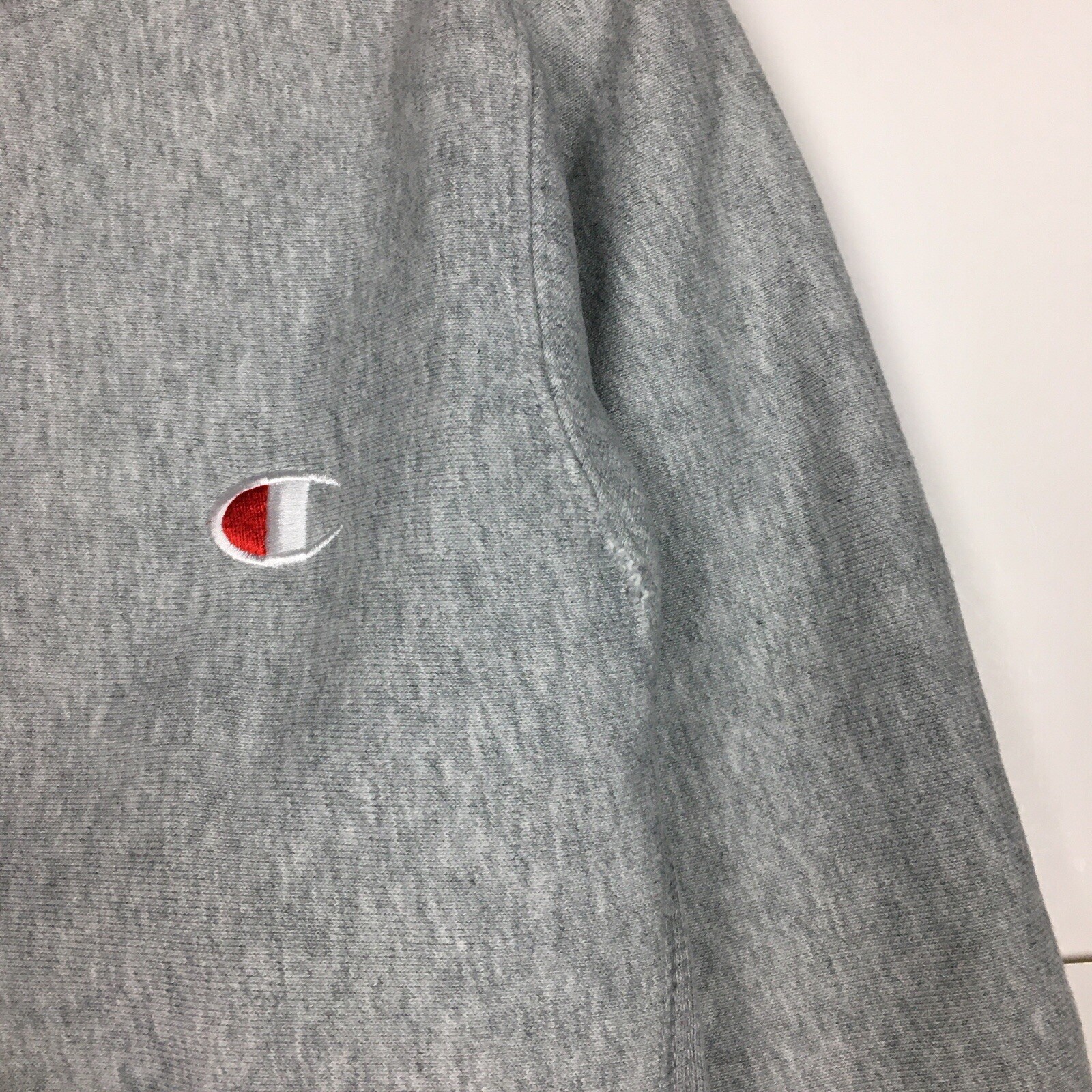 Champion Reverse Weave Basic C Logo Gray Pullover… - image 6