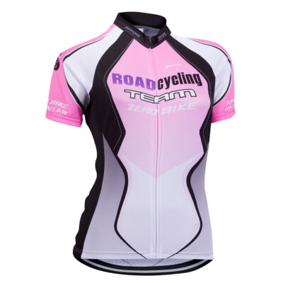 Damen Atmungsaktiv Radfahren Radtrikot Fahrradtrikot Kurzarm Cycling Jersey ZB04