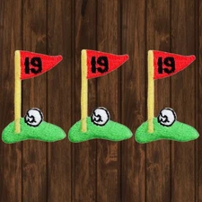 Mini Golf Embroidered Patch — 3-Pack — Iron On