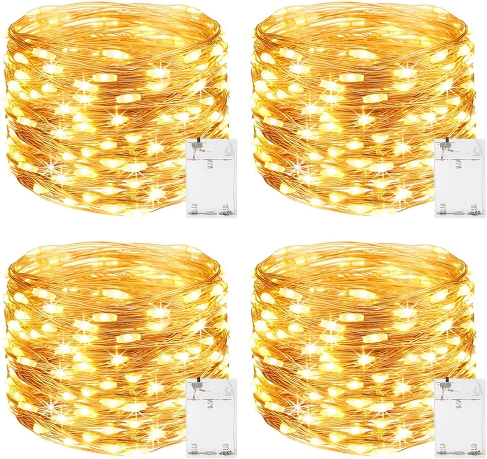 ITICdecor 10M 100LED Filo di Rame Batteria Catena Luminosa Interno per Festa,... - Immagine 2 di 4