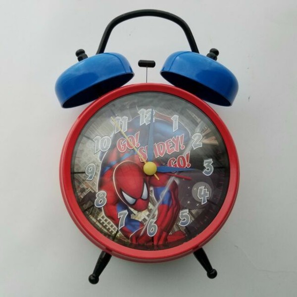 Marvel Ultimate Spiderman 3d Dial Twin Bell Alarm Clock for sale