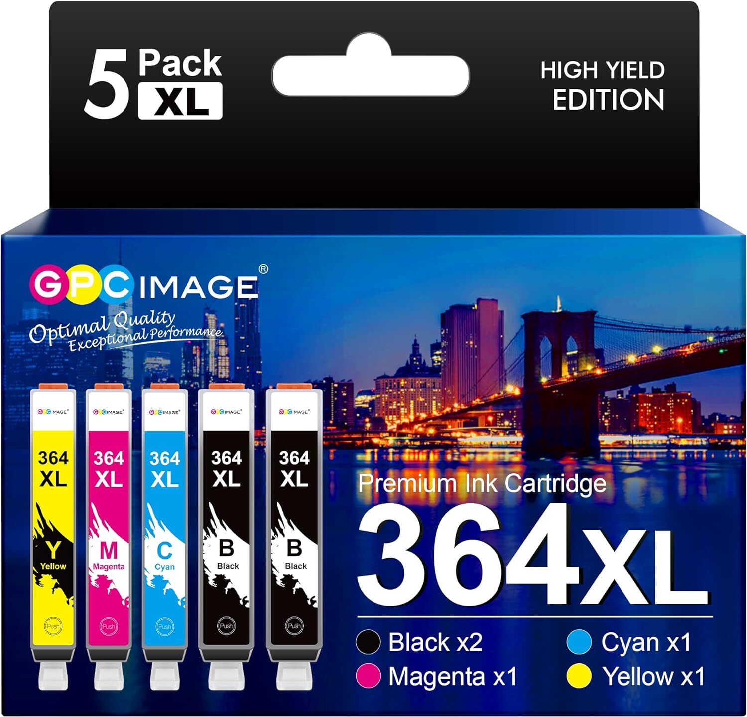 GPC Image Compatibili Cartucce d'inchiostro Sostituzione per HP 364 364XL...