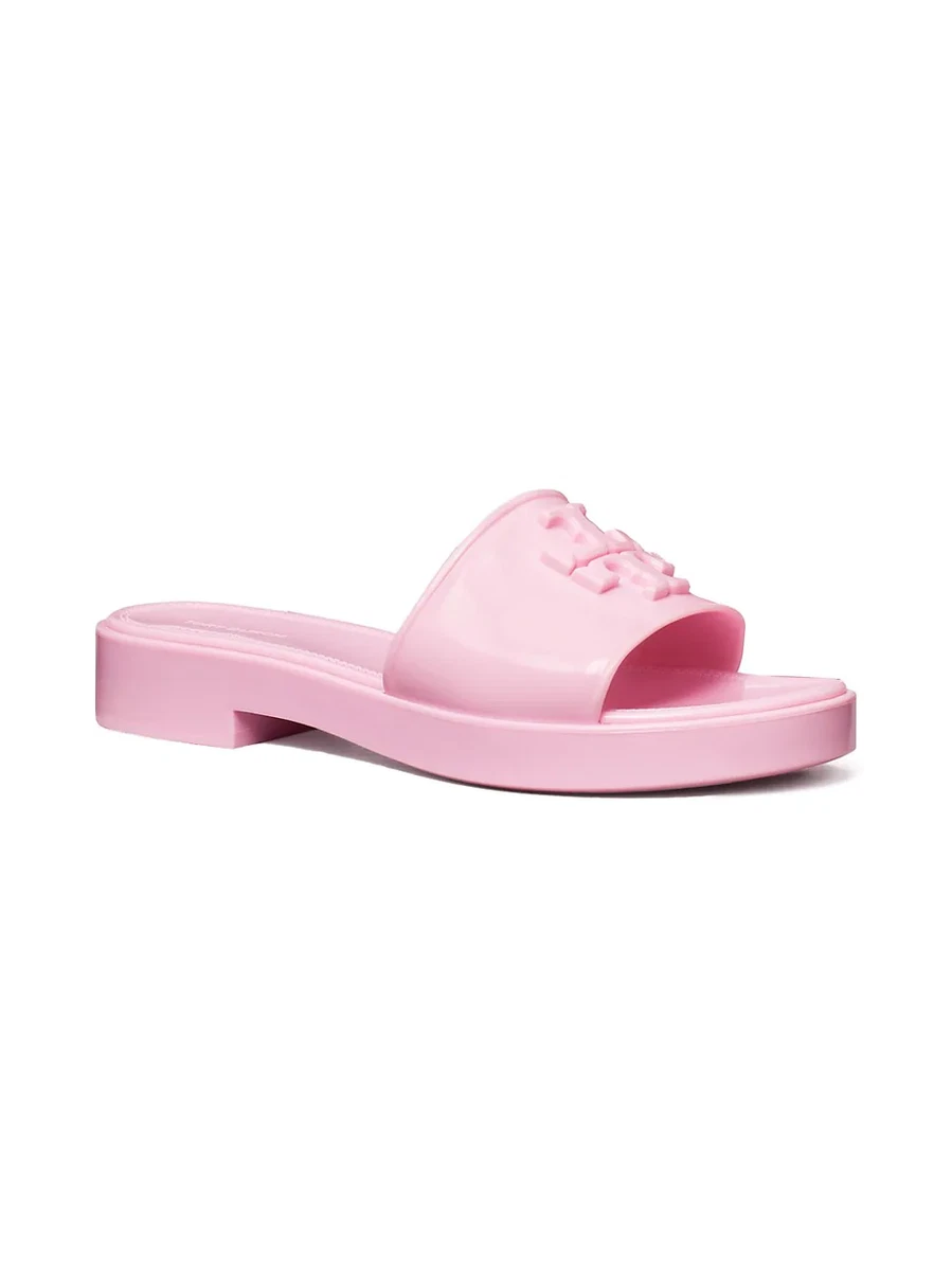 Pink tory burch slides cheap