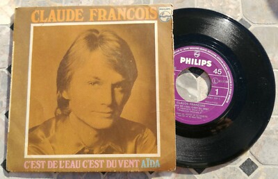 45T SP CLAUDE FRANCOIS '' c'est de l'eau c'est du vent '' AIDA