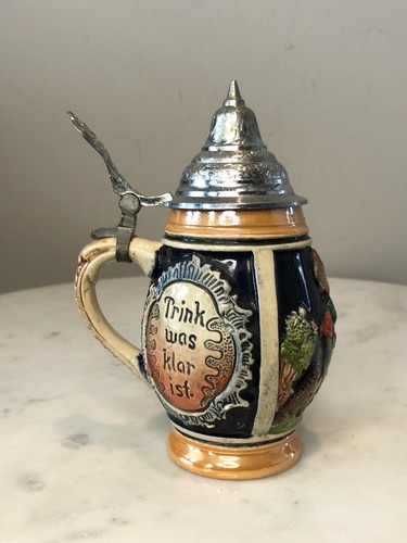 Vintage DBGM Western Germany - German Beer Stein Mug - Drink Clear Speak True - Picture 3 of 11