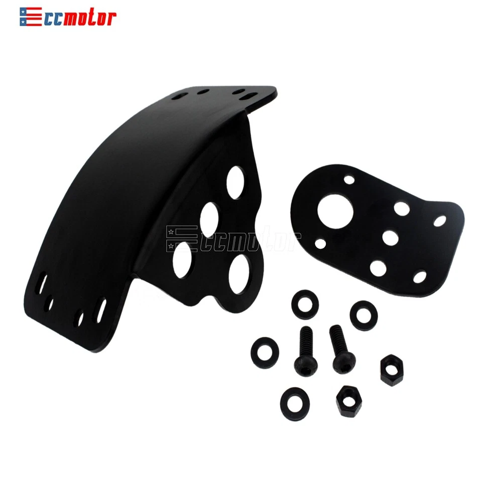 Soporte de luz de matrícula de montaje lateral para motocicleta para Harley Old School Cruiser Foto 2 de 4