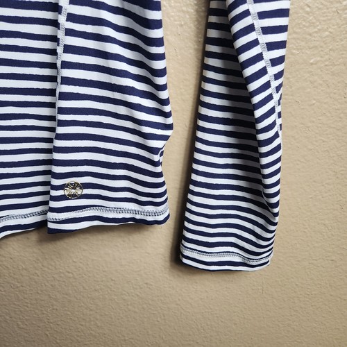 Lilly Pulitzer Luxletic Justine Half Zip Pullover True Navy/White Stripe-Size S - Picture 6 of 16